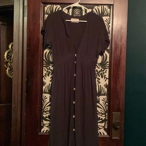 MIDI button up dress